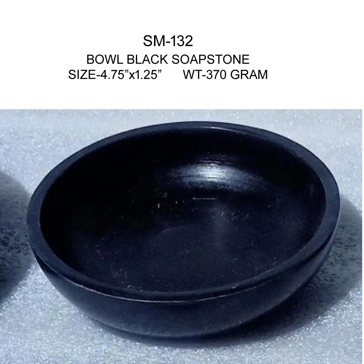 BOWL BLACK SOAPSTONE